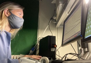 Karen Konkoly in lab