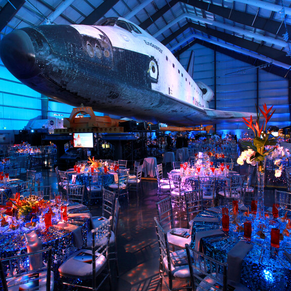Blue Hued Dinner Gala in the Samuel Oschin Pavilion