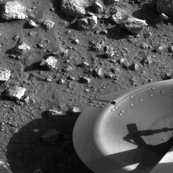 Viking's first picture of the surface of Mars