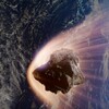 Asteroid entering Earth's atmosphere in Asteroid Hunters 3D
