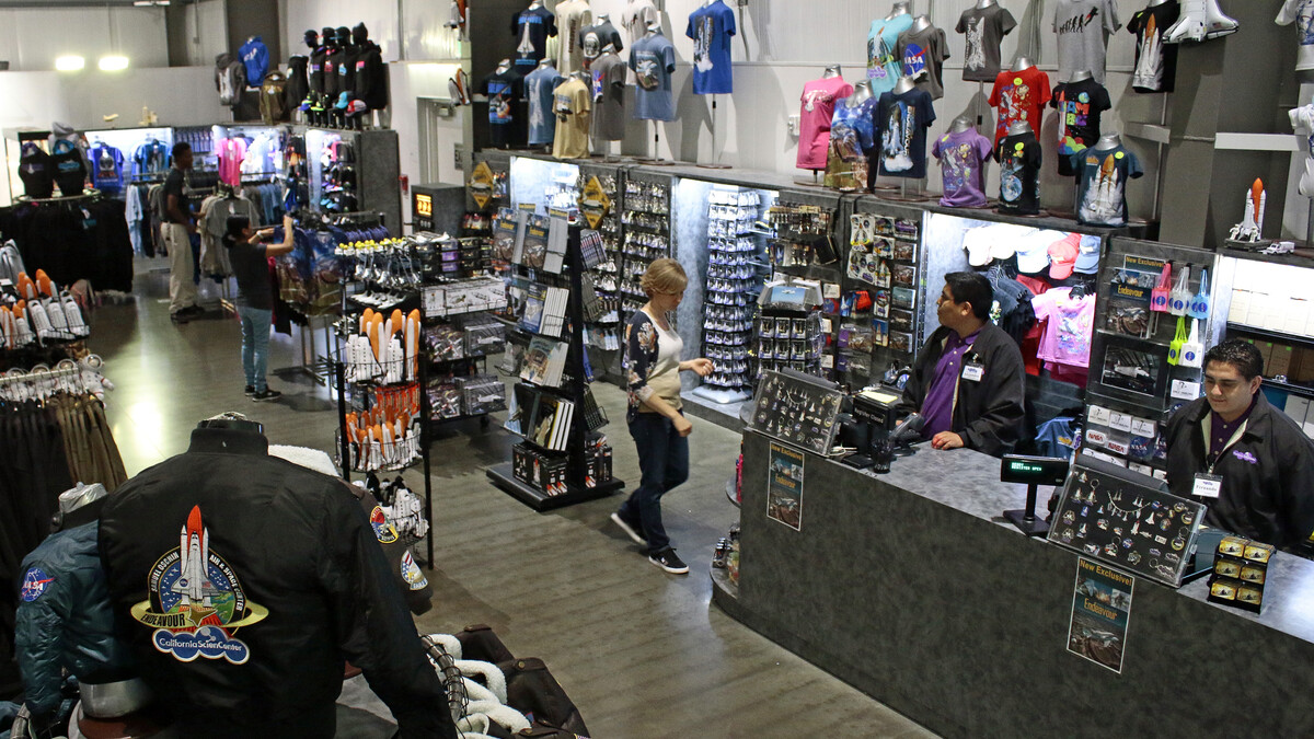 Endeavour Store sales floor with guests shopping