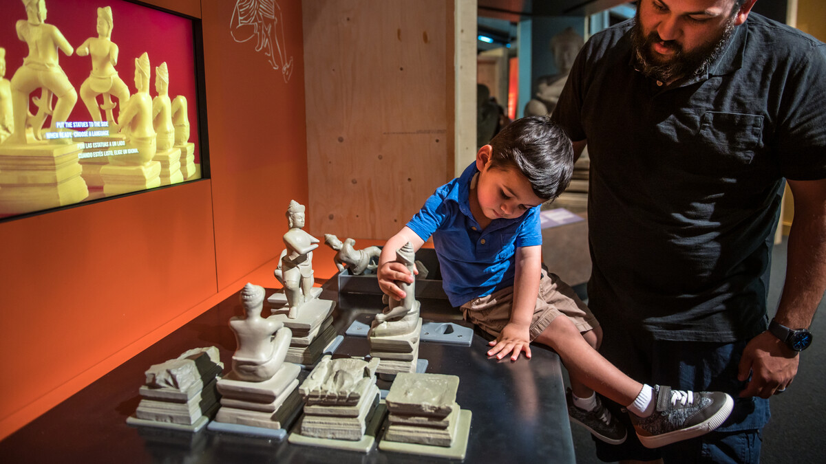 Prasat Chen Artifact Interactive in Angkor: The Lost Empire of Cambodia Exhibition
