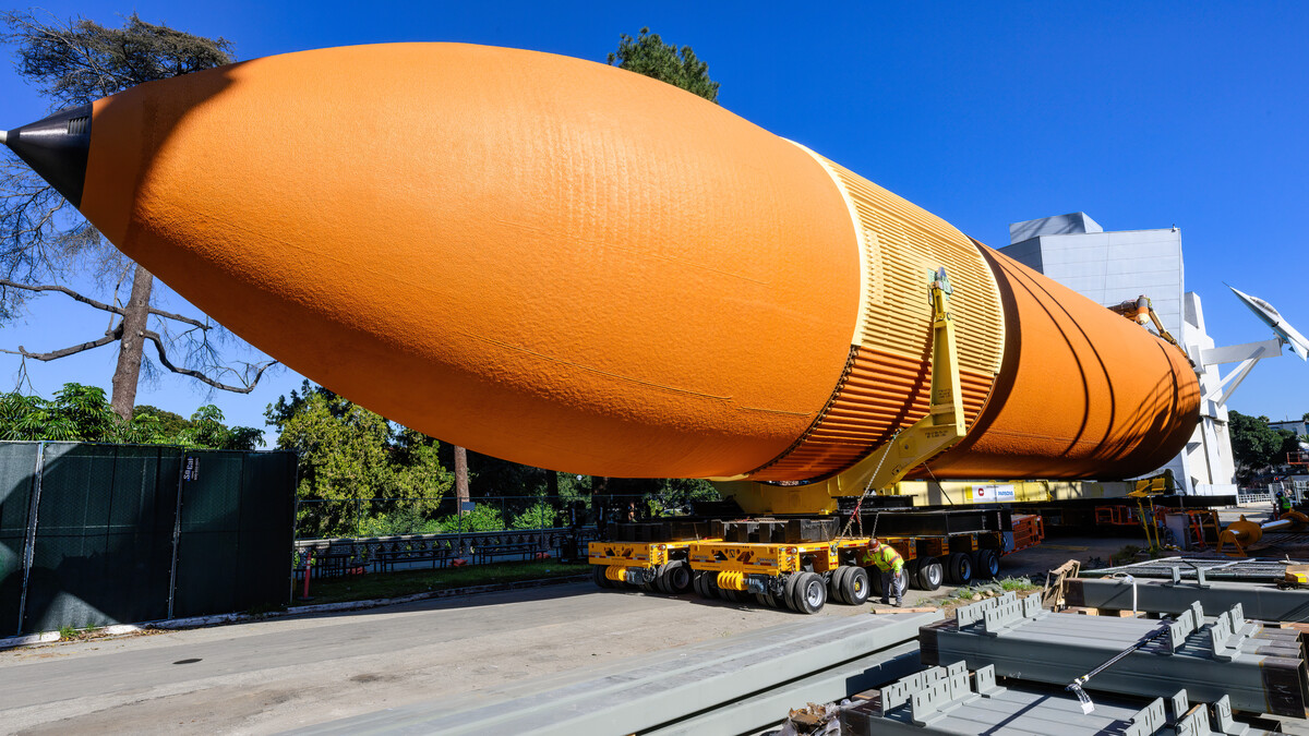 View of the top of the External Tank
