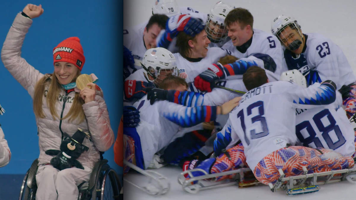 Paralympic Athletes compete in their respective sports.